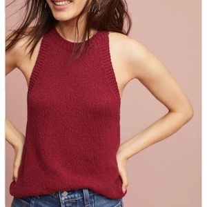 Anthropology maroon tank top xs Maeve